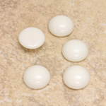 Glass Medium Dome Cabochon - Round 11MM IVORY