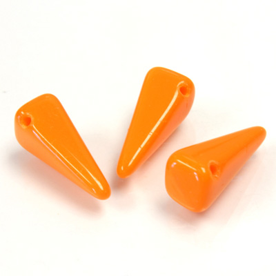 Preciosa Czech Pressed Glass Bead - Villa 06x13MM ORANGE
