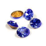 Swarovski Crystal Foiled Point Back Tin Table Cut (TTC) Fancy Stone - Oval 08x6MM SAPPHIRE