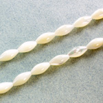 Shell Bead - Smooth Oval Rice 12x6MM WHITE TROCHUS