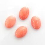 Gemstone Cabochon - Oval 14x10MM DOLOMITE DYED CORAL