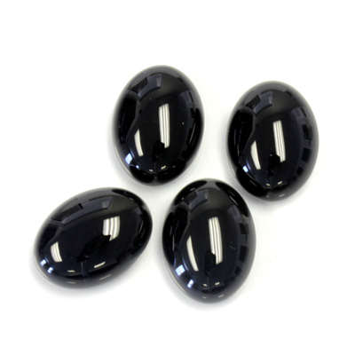 Gemstone Cabochon - Oval 16x12MM BLACK ONYX