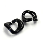Italian Plastic Links - Mixed Color Smooth Abstract Split Link 20x21MM JET