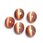 Fiber-Optic Cabochon - Oval 12x10MM CAT'S EYE COPPER