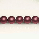 Czech Glass Pearl Bead - Round 10MM MATTE GARNET 75499
