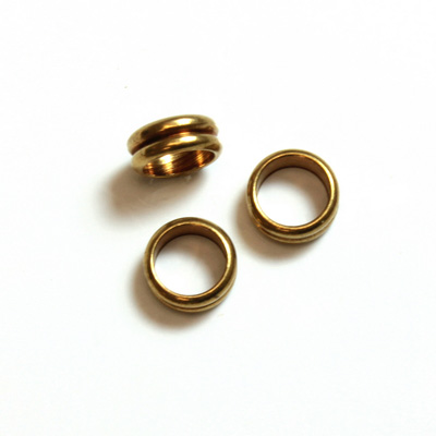 Brass Machine Made Bead - Rings Fancy 06MM