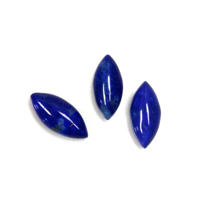 Gemstone Cabochon - Navette 15x7MM HOWLITE DYED LAPIS