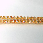 Czech Glass Fire Polish Bead - Round 04MM ORANGE AB 45102