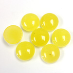 Gemstone Flat Back Cabochon - Round 11MM QUARTZ DYED #08 YELLOW