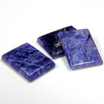 Gemstone Flat Back Single Bevel Buff Top Stone - Cushion 16x12MM SODALITE