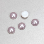 Glass Medium Dome Cabochon Pearl Spray Finish - Round 09MM LAVENDER