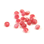 Glass Point Back Buff Top Stone Opaque Doublet - Round 17SS PINK MOONSTONE