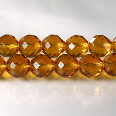 Czech Glass Fire Polish Bead - Round 10MM TOPAZ