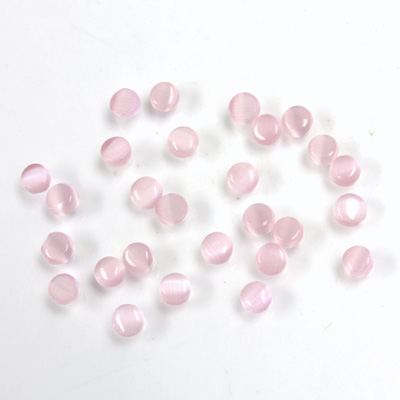 Fiber-Optic Cabochon - Round 02.5MM CAT'S EYE LT PINK