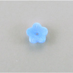 German Glass Flower with Center Hole - Round 10MM BLUE