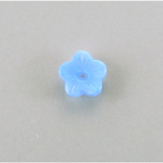 German Glass Flower with Center Hole - Round 10MM BLUE