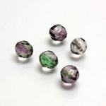 Plastic Bead - Transparent Faceted Round 08MM GREEN PX598