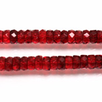 Czech Glass Fire Polished Bead - Rondelle 06x3MM RUBY