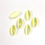 Fiber-Optic Cabochon - Navette 09.5x4.5MM CAT'S EYE YELLOW