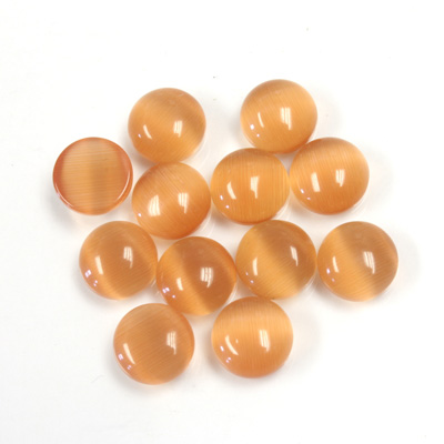 Fiber-Optic Cabochon - Round 07MM CAT'S EYE COPPER