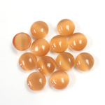 Fiber-Optic Cabochon - Round 07MM CAT'S EYE COPPER