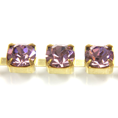 Preciosa Crystal Rhinestone Cup Chain - SS29 LT AMETHYST-RAW