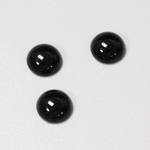 Plastic Flat Back Opaque Cabochon - Round 11MM JET