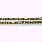 Czech Glass Fire Polish Bead - Round 03MM Full Coated BRONZE