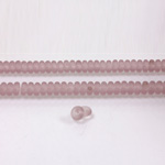 Czech Pressed Glass Bead - Smooth Rondelle 4MM MATTE LT AMETHYST