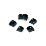 Glass High Dome Foiled Cabochon - Square 04x4MM MONTANA