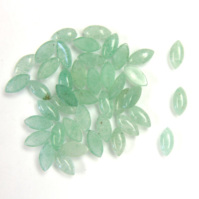 Gemstone Cabochon - Navette 06x3MM AVENTURINE-GREEN