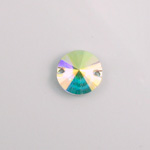 Preciosa Crystal Flat Back 2-Hole Sew-On Foiled Stone - Rivoli 10MM CRYSTAL AB