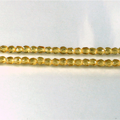Czech Glass Fire Polish Bead - Round 03MM TOPAZ