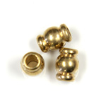 Brass Machine Made Bead - Fancy Tube 06.75x4.8MM RAW BRASS, Lead Safe