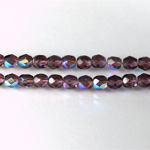 Czech Glass Fire Polish Bead - Round 05MM AMETHYST AB