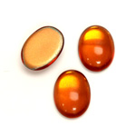 Glass Medium Dome Foiled Cabochon - Oval 18x13MM TOPAZ