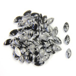 Gemstone Cabochon - Navette 06x3MM SNOWFLAKE OBSIDIAN