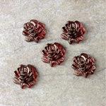 Preciosa Glass Flat Back Fancy Stone - Rose 09MM MATTE RUBY Foiled