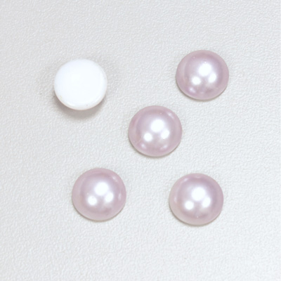 Glass Medium Dome Cabochon Pearl Spray Finish - Round 10MM LAVENDER