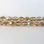 Czech Glass Fire Polish Bead - Oval 07x5MM 1/2 Coated CELSIAN