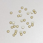 Glass Medium Dome Cabochon Pearl Spray Finish - Round 03MM LIGHT OLIVE