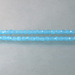 Czech Glass Fire Polish Bead - Round 03MM OPAL AQUA