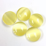 Fiber-Optic Cabochon - Round 13MM CAT'S EYE YELLOW