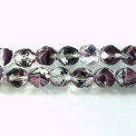 Czech Glass Fire Polish Bead - Round 08MM PORPHYR AMETHYST