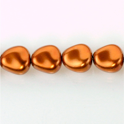 Czech Glass Pearl Bead - Potato 16x14MM PUMPKIN 14321