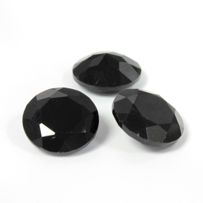 Cut Crystal Point Back Dentelle Unfoiled - Round SS60 JET