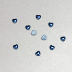 Glass Medium Dome Cabochon Pearl Spray Finish - Heart 04x4MM NAVY