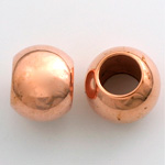 Metalized Plastic Smooth Bead with 11MM Hole - Round 18MM COPPER