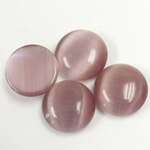 Fiber-Optic Cabochon - Round 15MM CAT'S EYE LT PURPLE