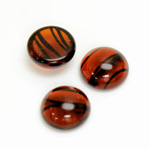 Glass Medium Dome Cabochon - Round 15MM TORTOISE